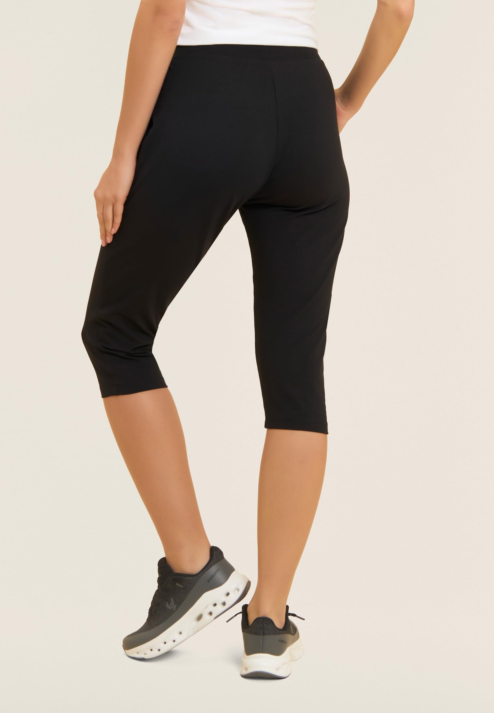FREDDY - Pantaloni Sportivi Corsaro con Coulisse E Logo, 92% Cotone 8% Elastan