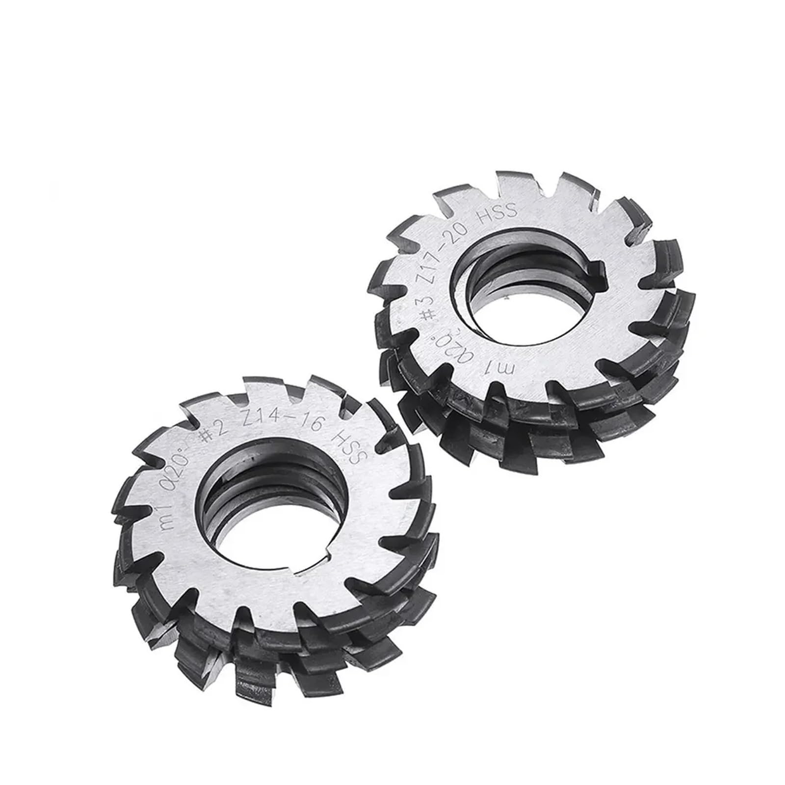 Kit sega a tazza, M0.3 .5 .6 .8 M1 .25 .75 M2. M3 M4 M5 Fresa Utensile For Il Taglio Degli Ingranaggi O PA20 Gradi N. 1-N. HSS(8PCS(NO.1-NO.8)_M2)