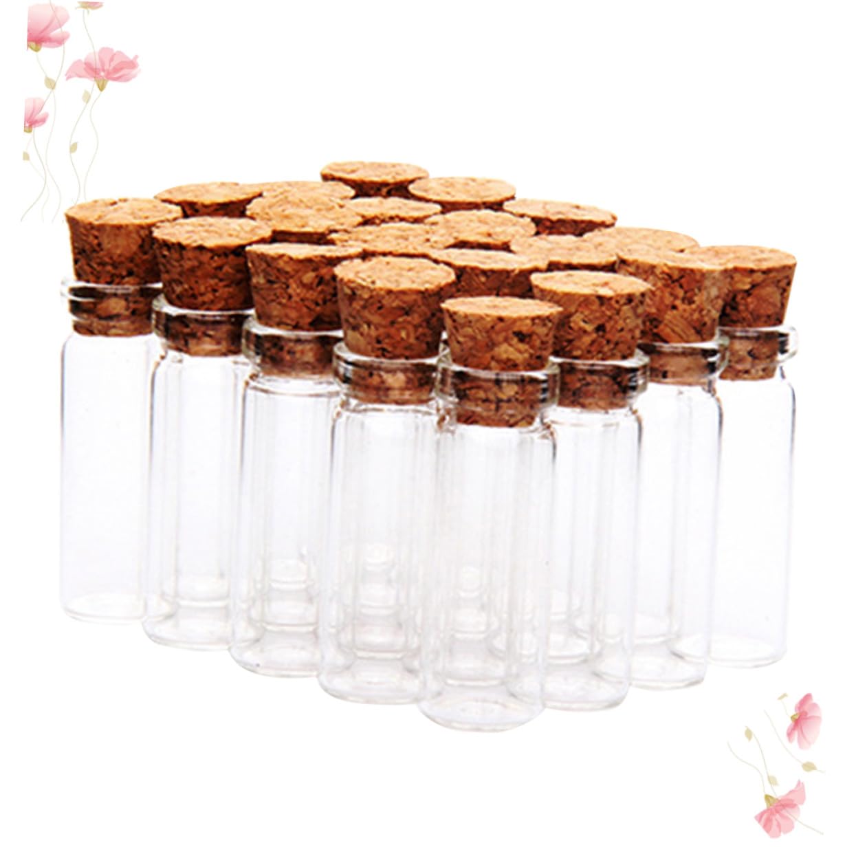 Kleiner Glasflaschen aus Glas mit Korken, 55ml, Auslaufsicher