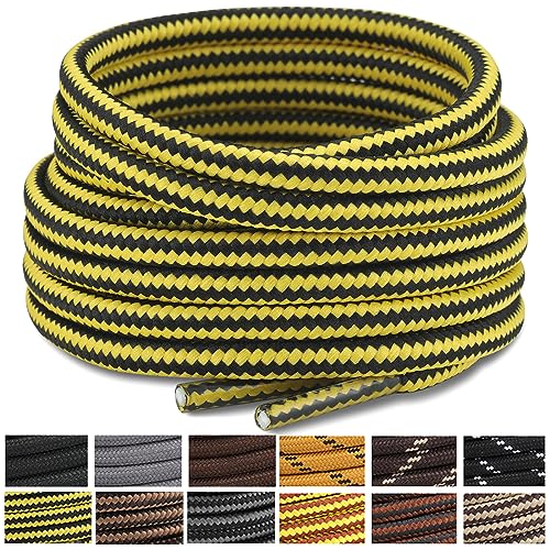 Image of Stepace 2 Pairs Round Heavy Duty Boot Laces for Hiking and Work Boots