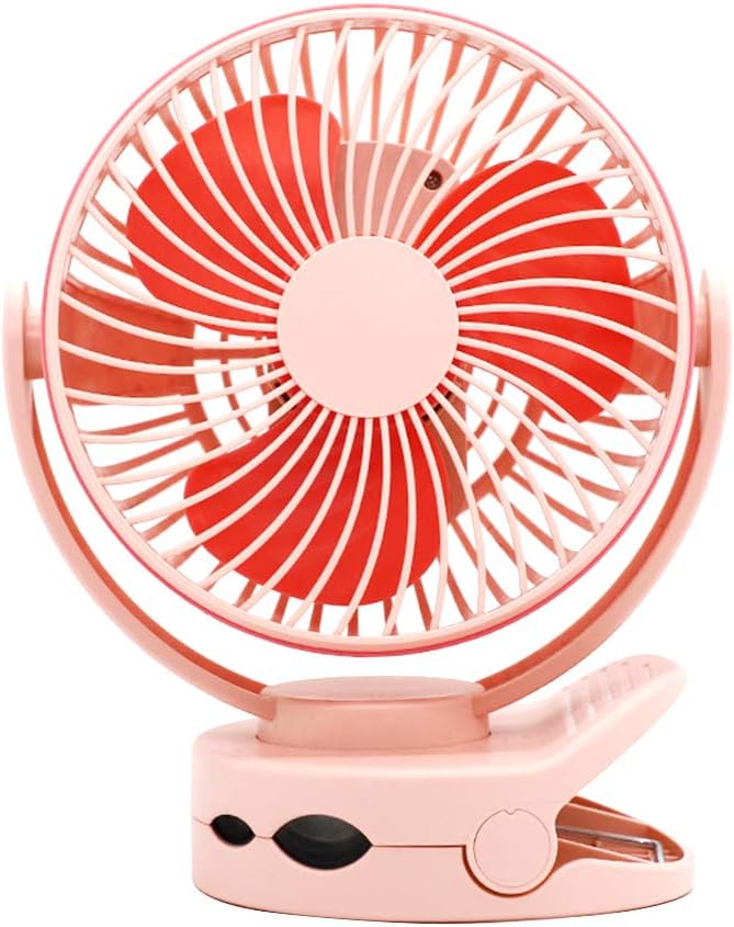 Yuly Mini Rechargeable Clip Fan Multi USB Fan Pedestal Home OfficeTable Desk Fans Folding USB Charging Desktop Fan, Black