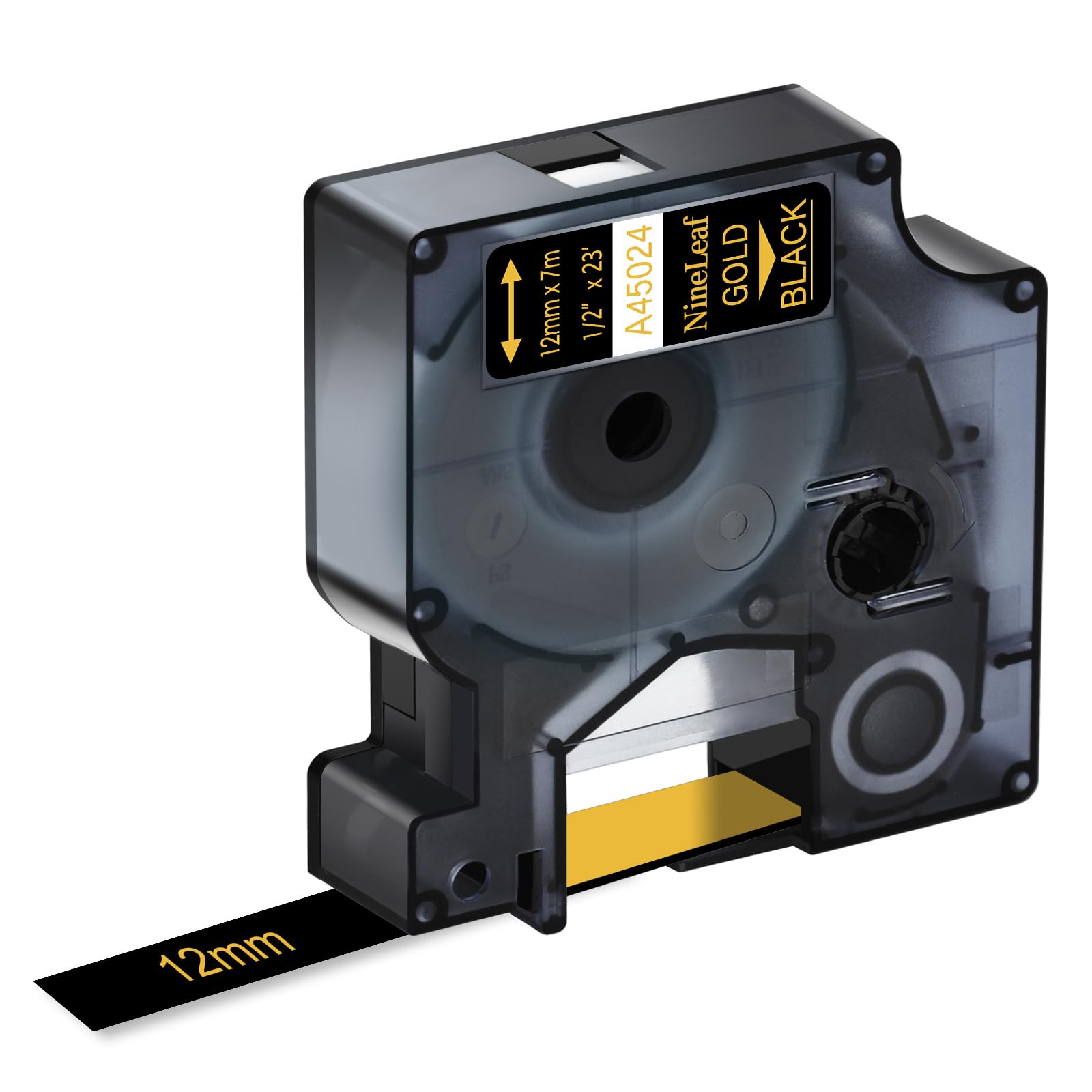 NineLeaf 50x Ruban Noir 45024 pour Étiqueteuse Compatible avec Dymo D1