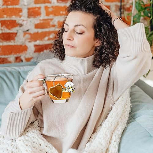 Miniatura 6 de 2 infusor de té, colador de té suelto en forma de corazón, infusor de té de hojas sueltas de acero inoxidable, infusor de té, bola de té, lindo