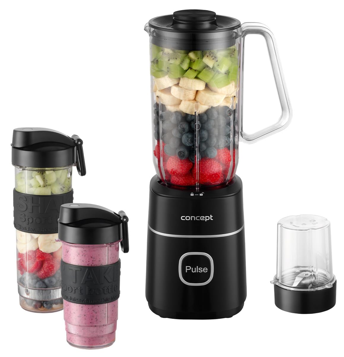 Concept SM3490 Smoothie-Mixer 700 W 1 x 1000 ml 1 x 570 ml 1 x 400 ml 1 x Mühle