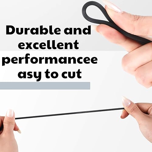 Miniatura 4 de Rejilla de pantalla de 250 pies, color negro, ranura hueca para puerta y ventana, soporte de malla para fijación de mosquiteros (0.19 pulgadas)