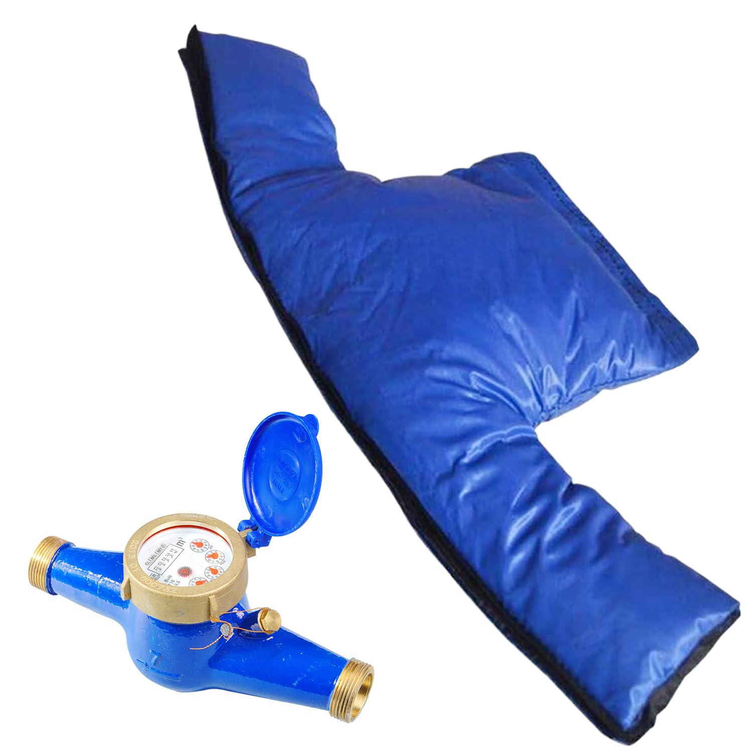 Coprirubinetto Antigelo per Esterni, Protezione Termica per Rubinetti da Esterno, Copertura Protettiva per Contatore Dell'acqua Isolata Invernale, Copri Rubinetto Antigelo, 55 x 25 cm,Blu