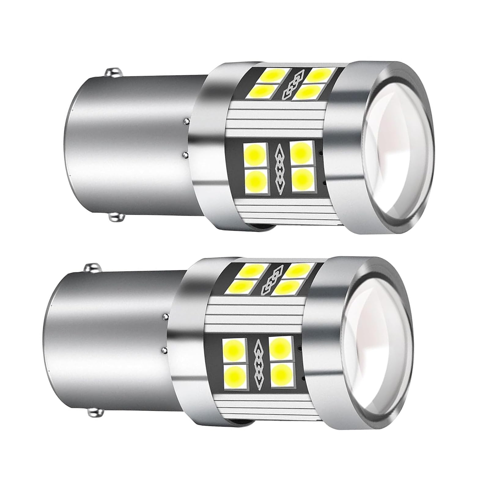 P21w LED,P21w LED Bulb 1156 LED Car Bulbs 12v Super Bright White Light Suitable for Reverse Lights Tail Lights Turn Signals Brake Drl Lights Rear Fog Lights (Pack of 2)