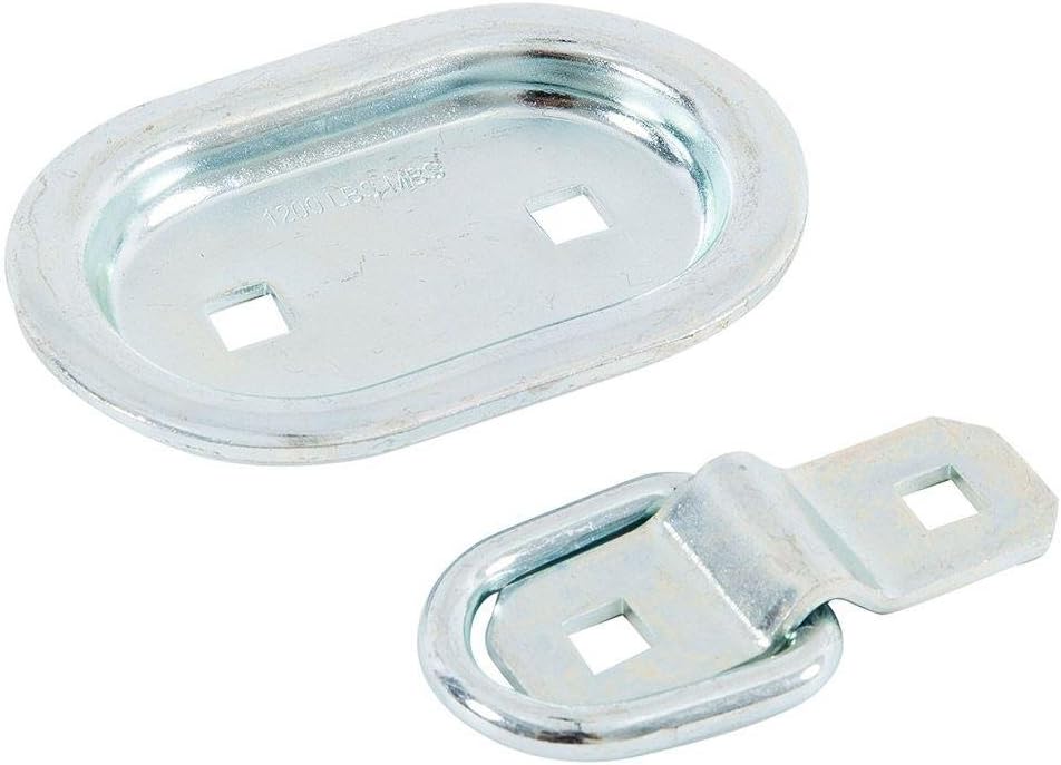 KEEPER 89312 2-3/4" Recessed Oval Plate Anchor (Pack of 2)