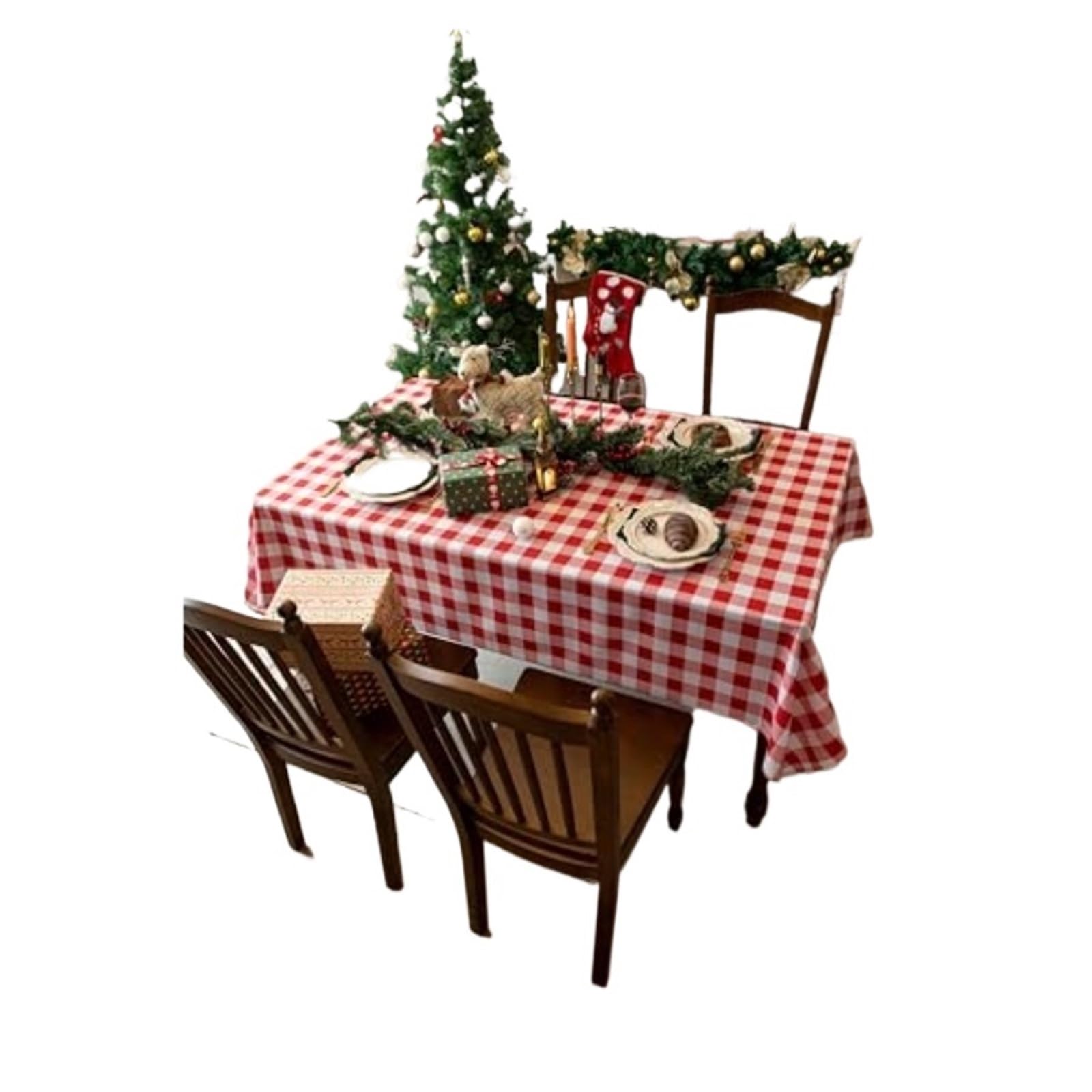 BTGYTTKL Checkered Tablecloth 3pc Waterproof Checkered Tablecloth Fabric Rectangle 58x84 Ih Classic Gingham Buffalo Plaid Table Cloth For Indoor Outdoor Use Wash