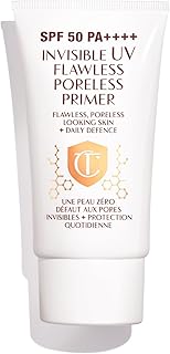 Charlotte Tilbury Invisible UV Flawless Makeup Primer - Broad Spectrum SPF 50 Sunscreen & Poreless Face Primer - Enriched with Hyaluronic Acid to Hydrate, Protect & Prime Skin