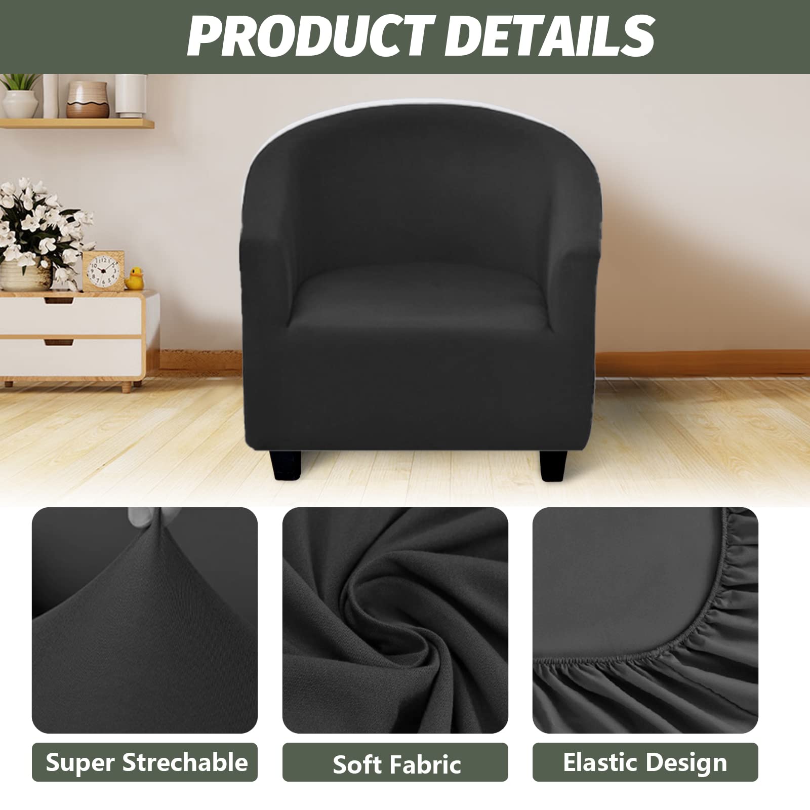 Highdi Funda De Sillón Elástica Chesterfield, Cubre Sofá De 1 Pieza Jacquard Universal Llanura Antideslizantes, Fundas Protector De Butaca Para Dormitorio, Recepción, Club (Beige