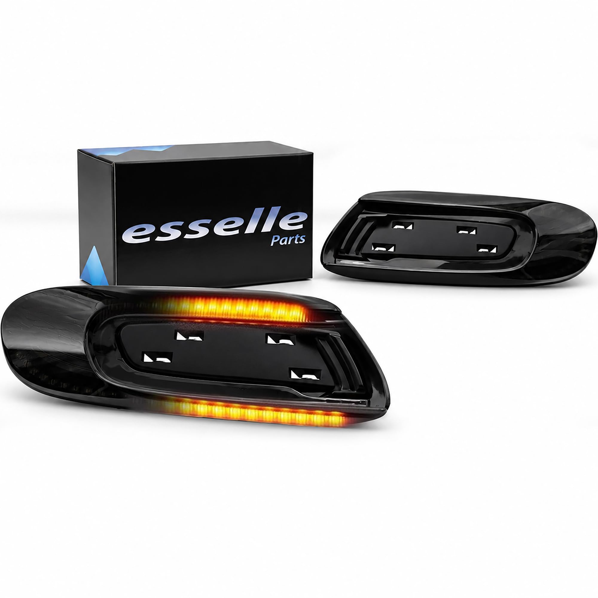 Coppia Frecce Laterali Nero Fumé Progressive Dinamiche A Led per Mini Cooper F55 F56 F57, Clubman F54, Plug and play Canbus nessun errore