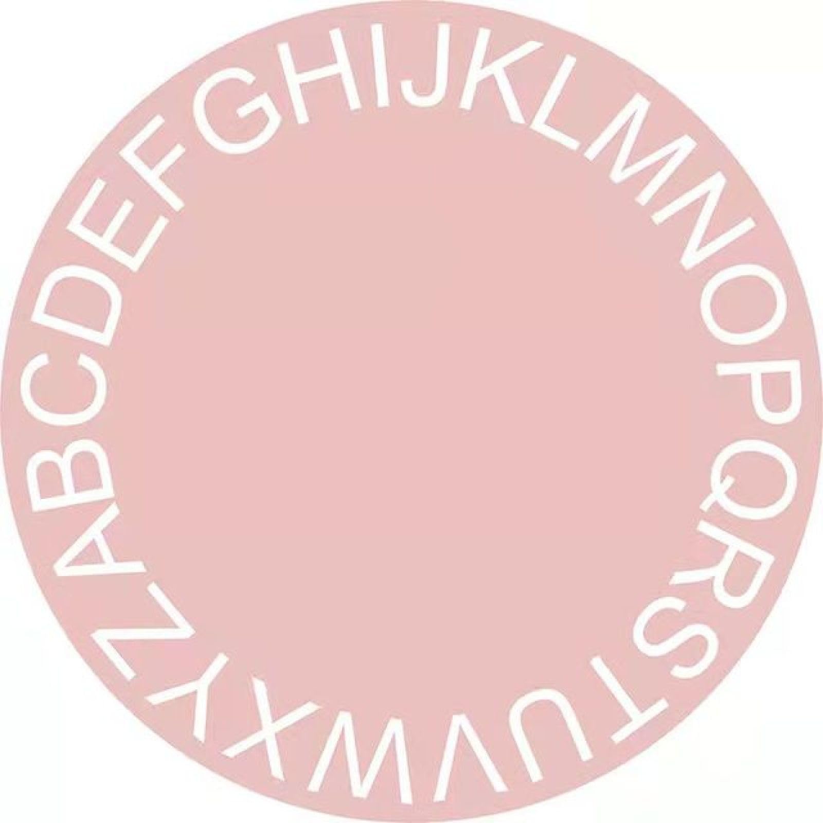 Produktbild von Runder Kinderteppich ABC Mit Buchstaben Design