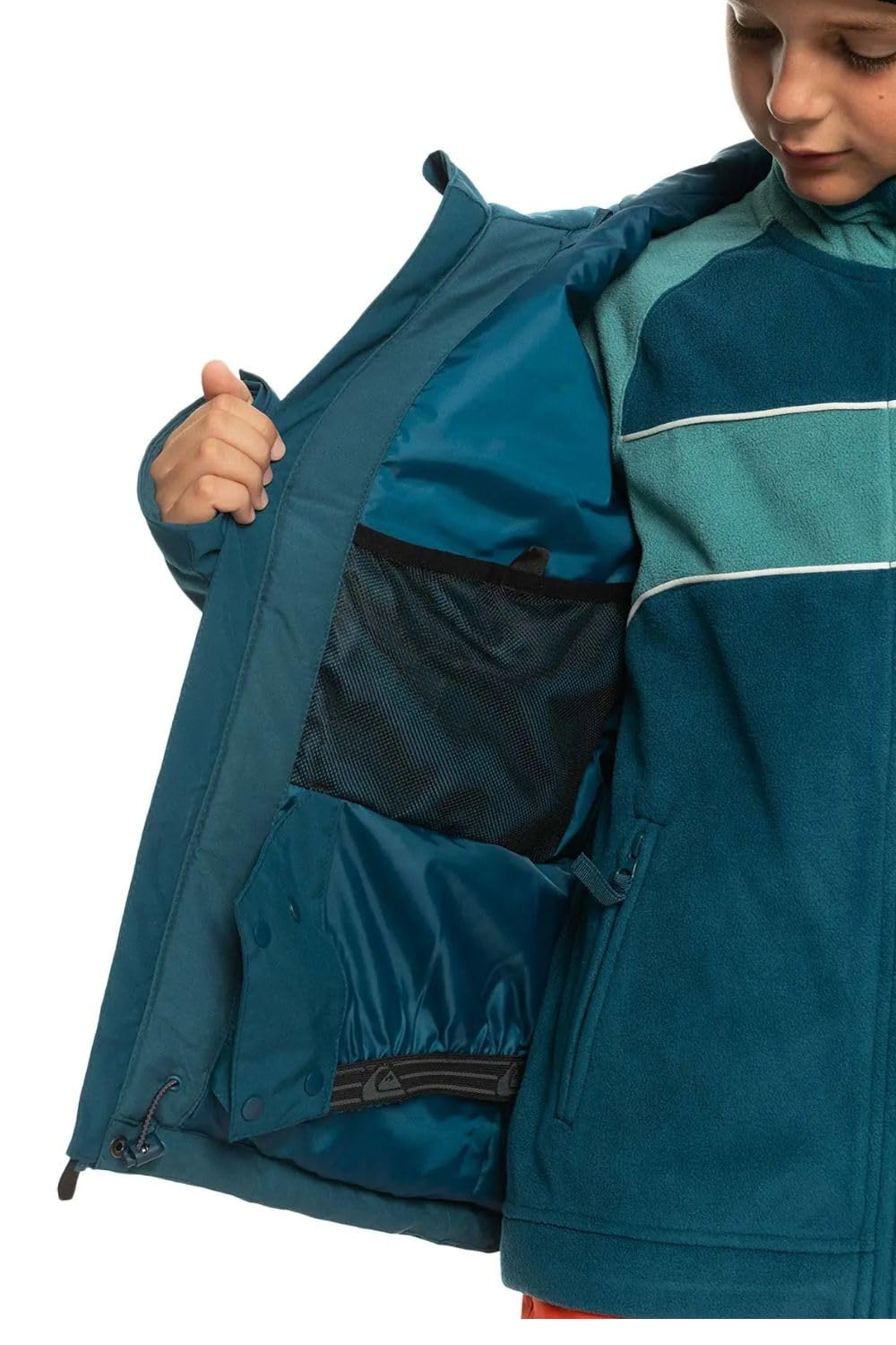 Kurtka chłopięca Quiksilver Mission zimowa narciarska turkusowa 140