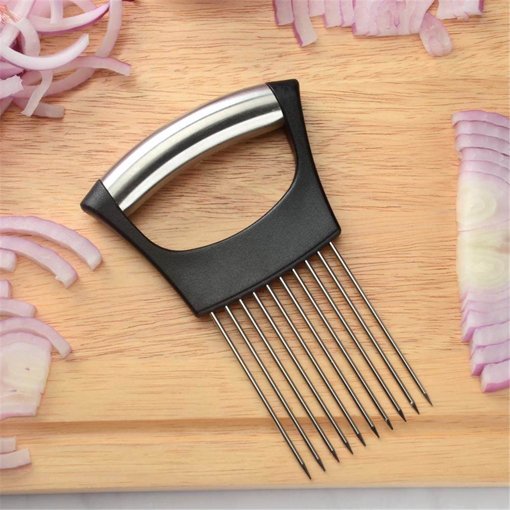 3 PAGEN Porta Cipolle In Acciaio Inox – Supporto Per Tagliare Verdure, Cipolle E Aglio Sicuro E Antiscivolo