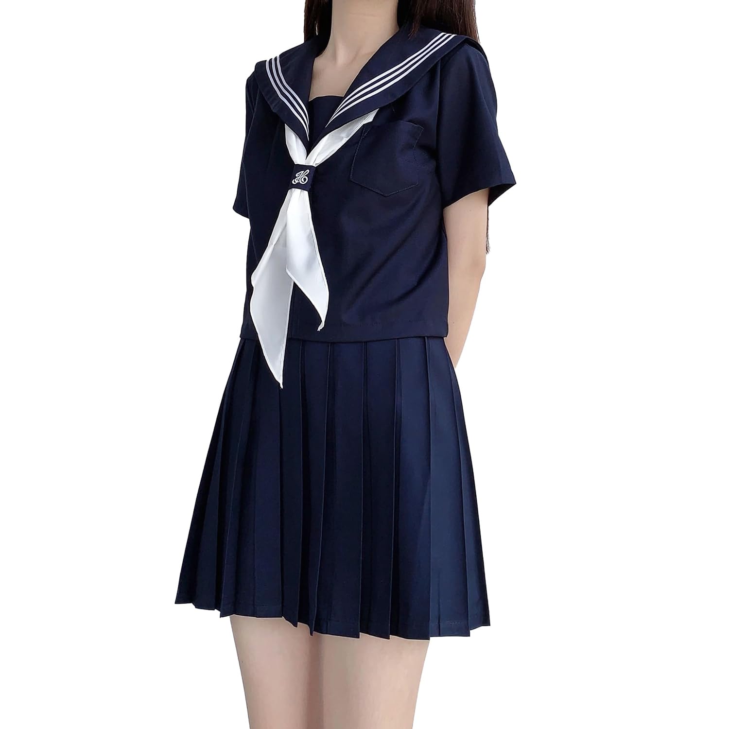 Amazon.co.jp: [シダーエイト] セーラー服 紺色 JK コスチューム