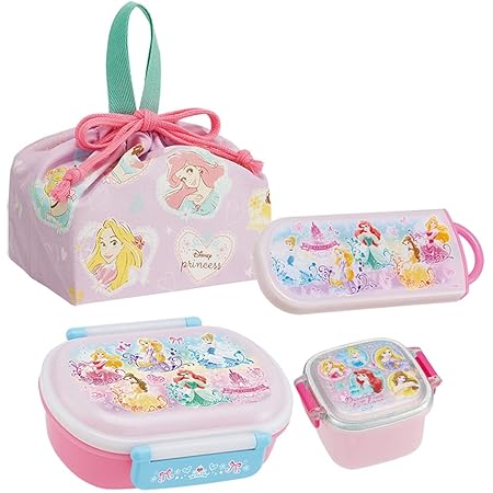Amazon ディズニープリンセス お弁当 グッズ 4点セット 22 弁当箱 トリオセット 巾着 ミニケース Yts0197 プレッツェル 弁当箱