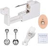 Lovamis 5PCS Professional Body Piercing Kit for Belly ButtonLipTongueNose, Safe Piercing Gun Kits, Body Piercing Tool Kits Stainless Steel for Women Men
