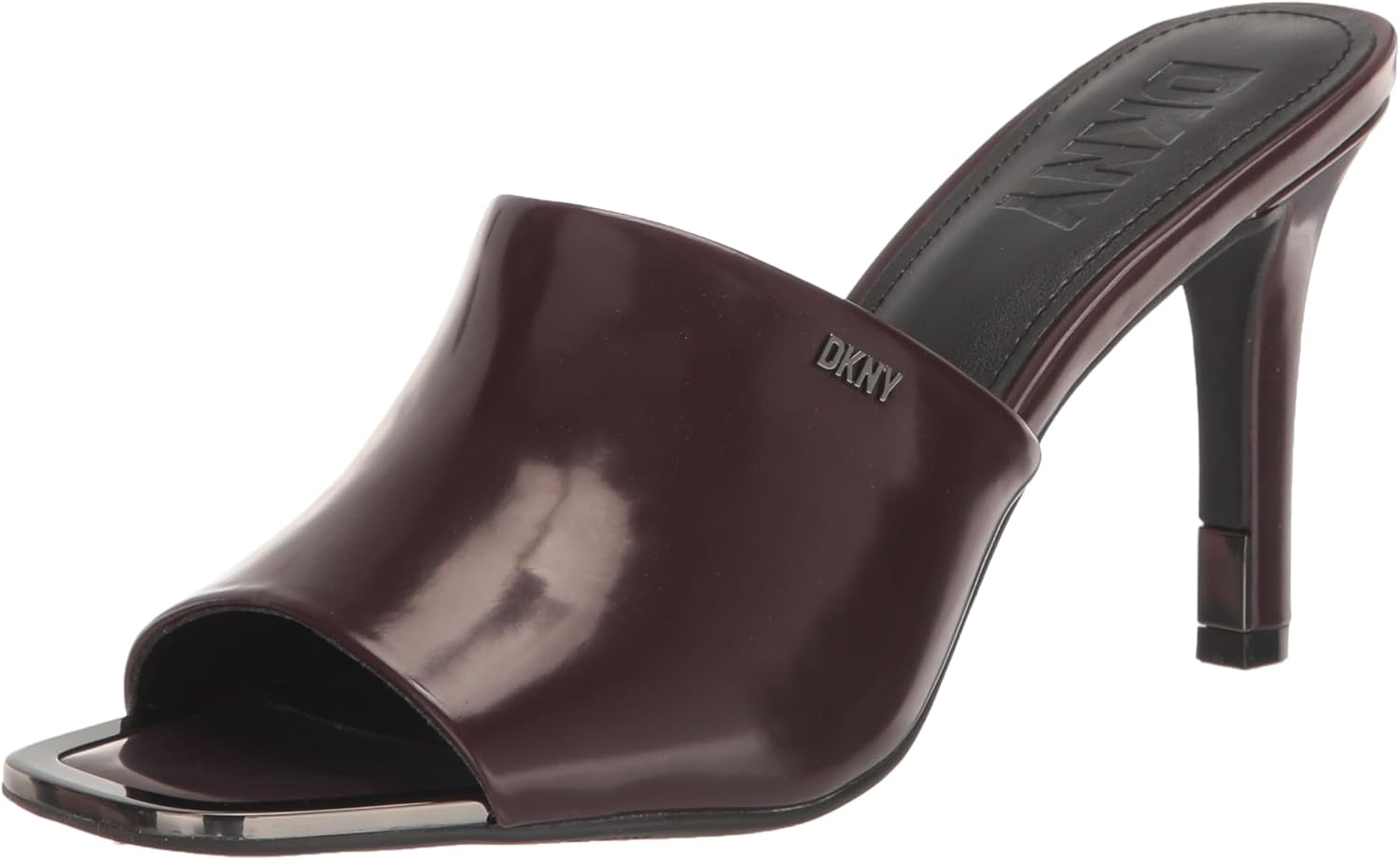DKNY Women's Open Toe Fashion Pump Heel Sandal Heeled, Bordeaux Multi, 9