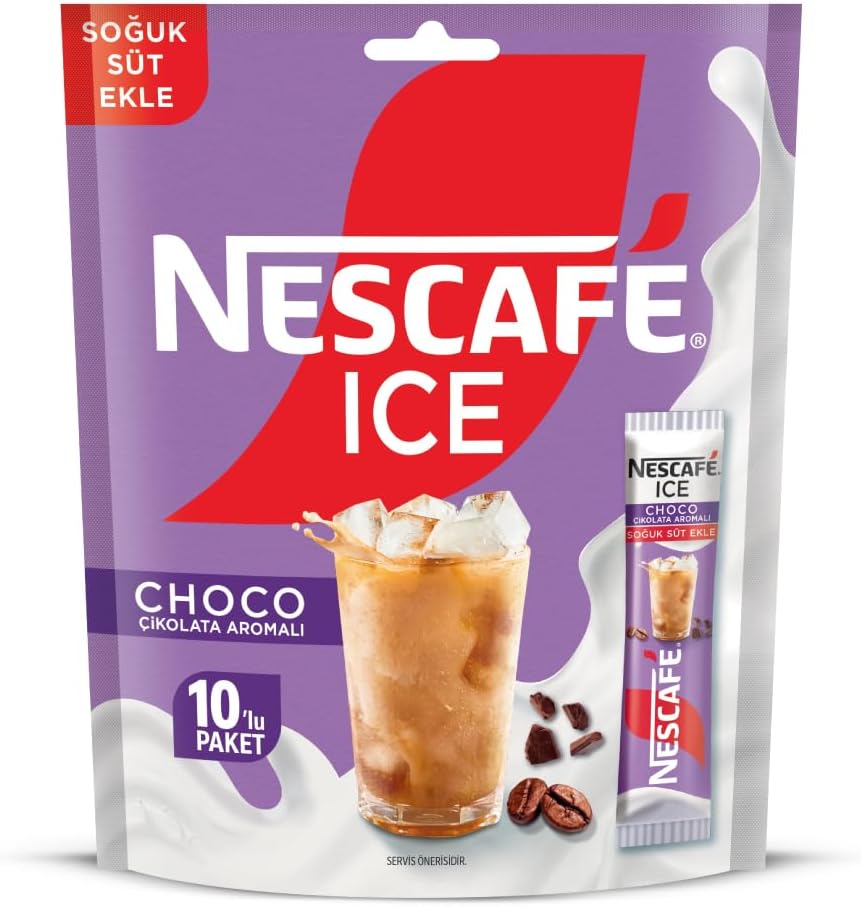 NESCAFÉ Milky Ice Choco Çikolata Aromalı 10lu Paket (10x10.6 G) - 10 Adet