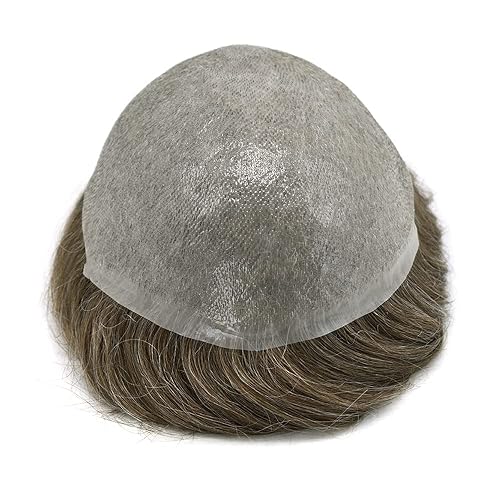 Miniatura 6 de Toupee - Sistema de cabello para hombre, 0.002 in, piel ultrafina, bucle en V, aspecto natural, piezas de pelo para hombre, tupé, piezas de repuesto