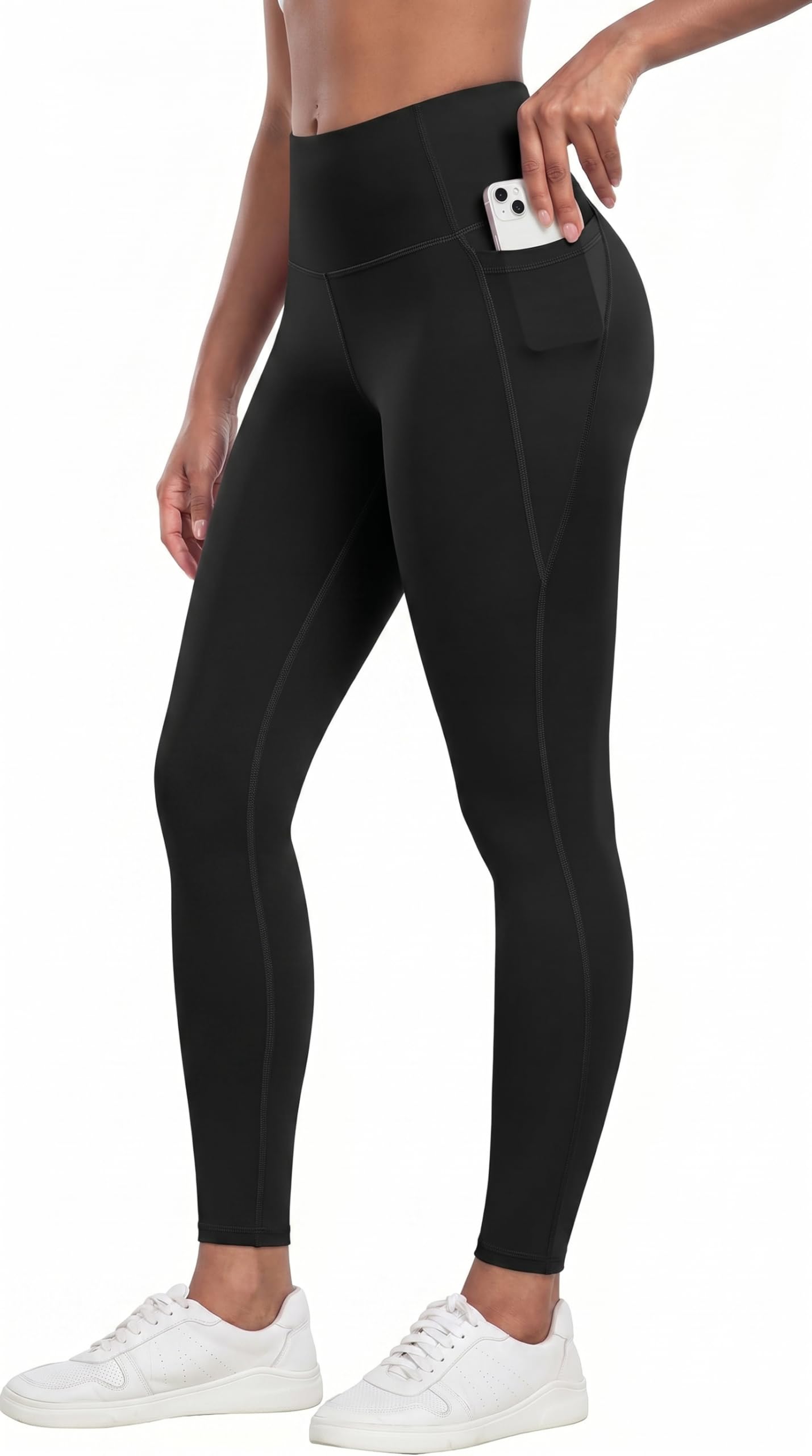 alyne Women's High Waisted Yoga Pants with Pockets - Tummy Control Workout Leggings for Gym & Everyday Wear-picture-24