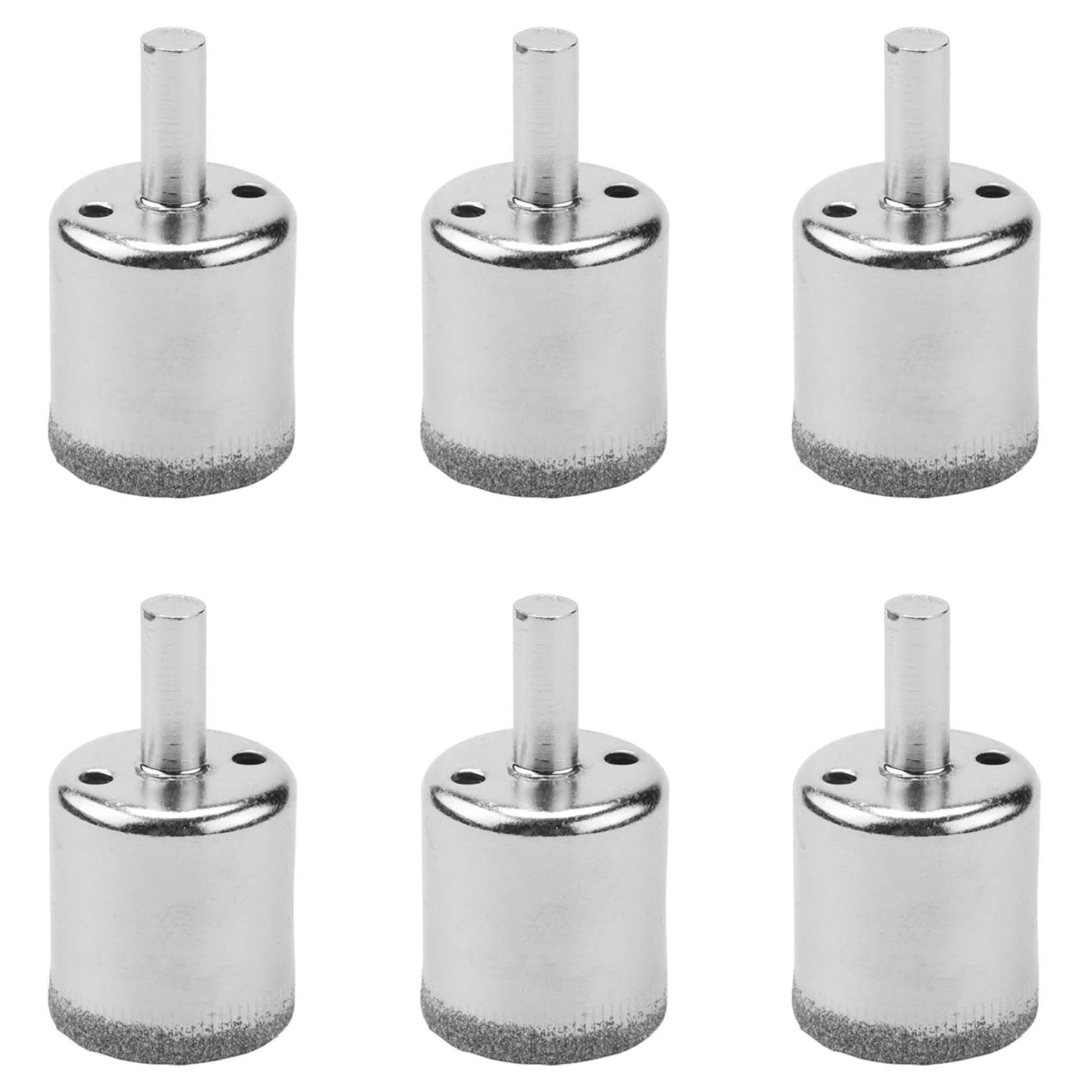 Jnchdghwa Silver Tone 6 Pcs 30Mm Tipped Tile Ceramic Glass Hole Saw Drill Bit