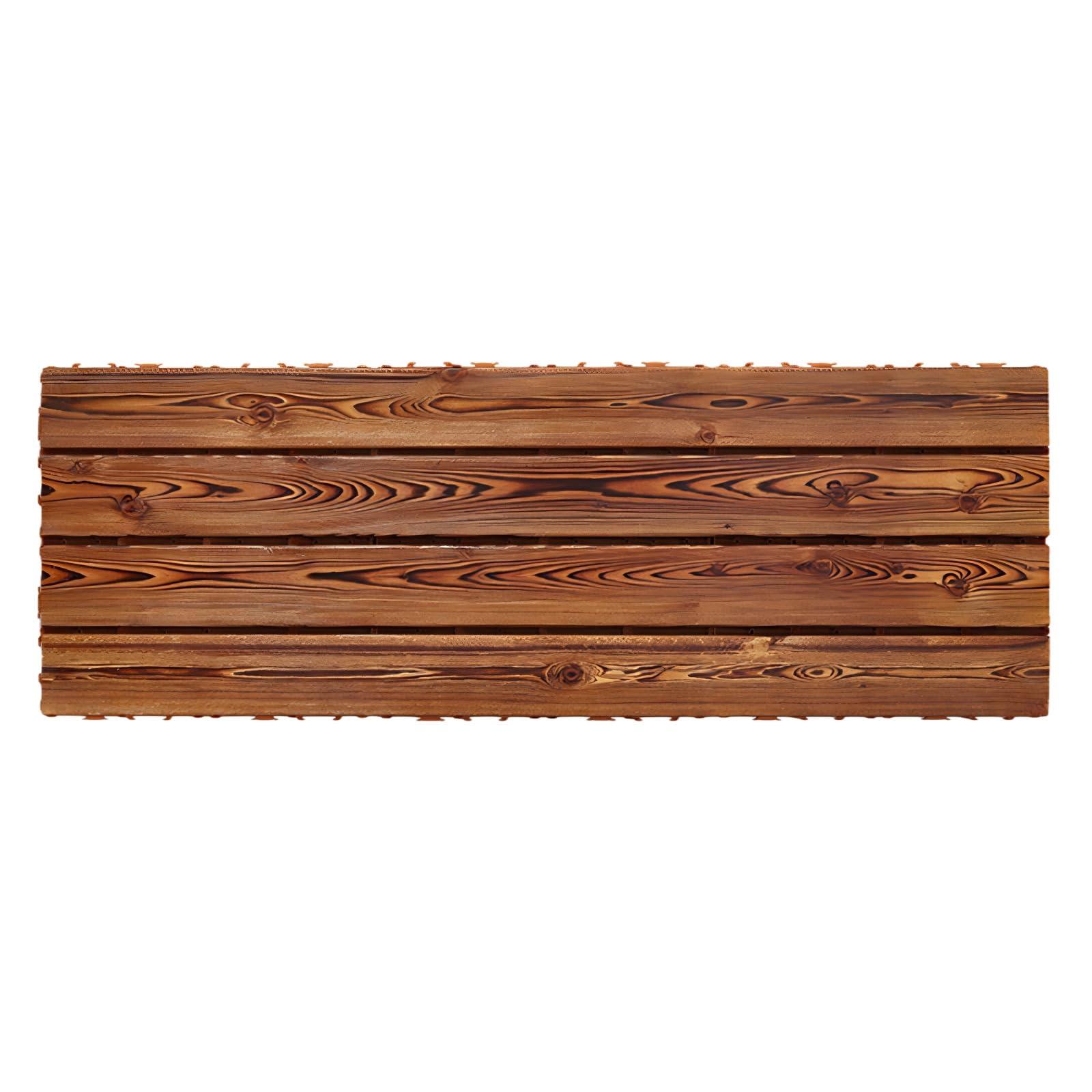 Coolpleasant Decking Boards,Interlocking Patio Deck Tiles, Wood Flooring All Weather, Snap Click Easy Install for Pool Balcony Backyard Porch(Size:30x90x2.3cm(12pcs))