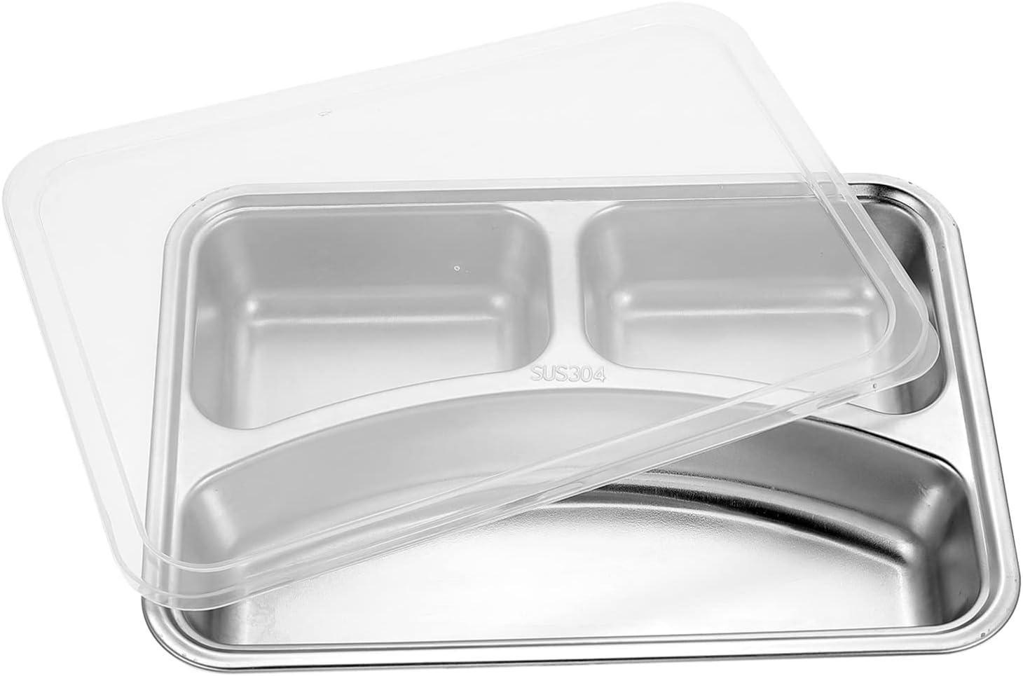 ERINGOGO Metal Sectioned Plate Stainless Steel Divided