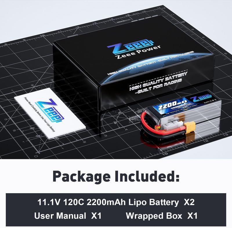 Miniatura 6 de Zeee 3S 120C 2200mAh 11.1V Batería Lipo con enchufe XT60 RC Graphene Lipo para FPV Drone Quadcopter Helicóptero Avión RC Barco RC Car RC Modelos (2