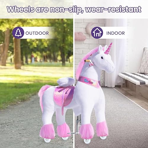 Miniatura 97 de PonyCycle Caballo para montar en caballo para niños de 4 a 7 años, caballos grandes, juguetes para montar en poni (36 pulgadas de altura/tamaño 4)
