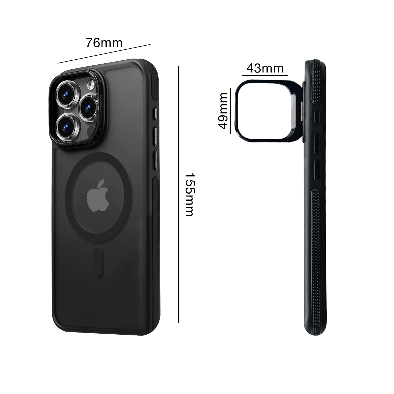 Prolet Anti-Slip Side Grip Premium Magnetic Back Case for iPhone