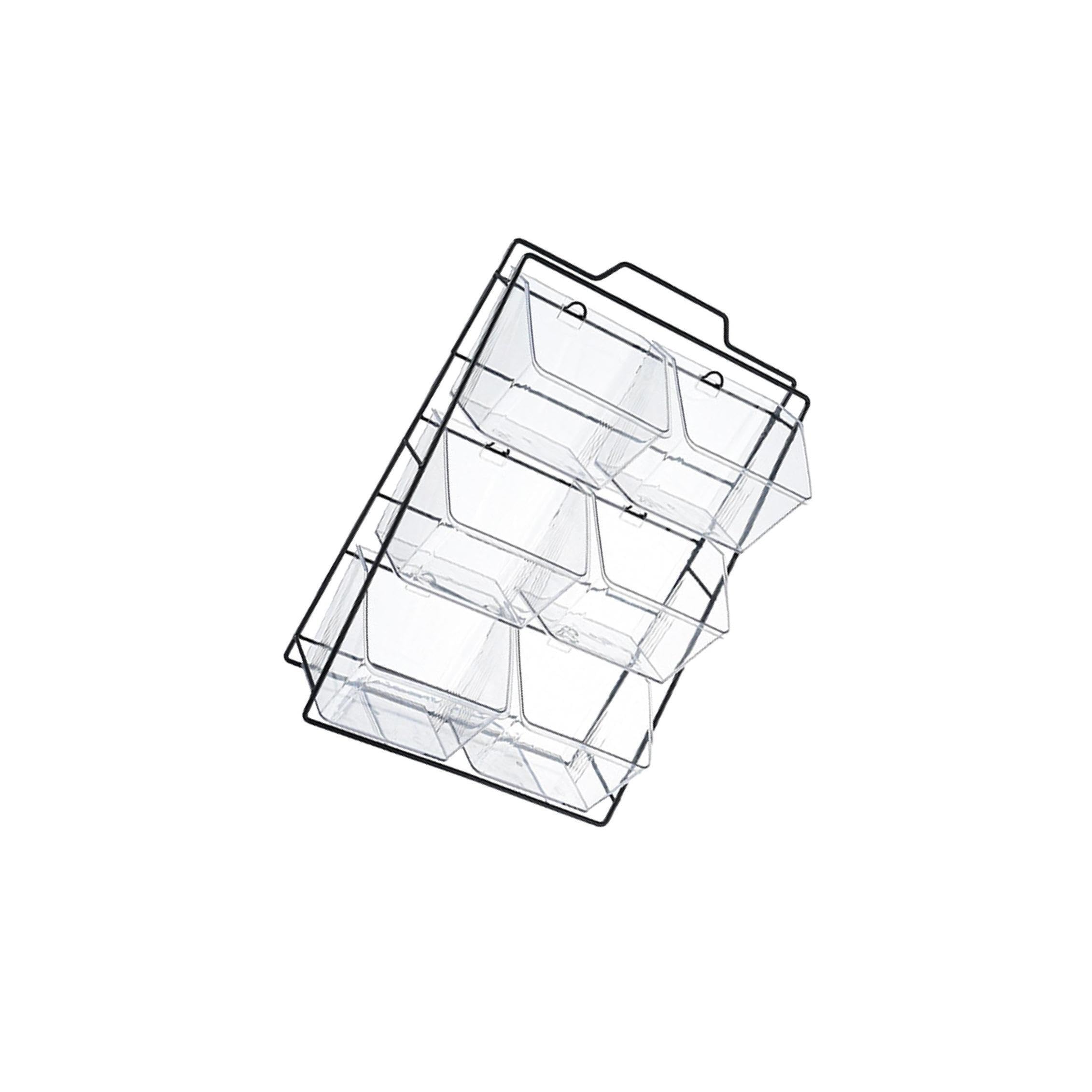 PUXZYAX Effortlessly Organize Kitchen With Stovetop Storage Rack Offering Functional Solutions Without Any Installation Needed Cabinet Storage Basket Stovetop , 6 grids