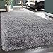 Produktbild Paco Home Moderner Wohnzimmer Shaggy Hochflor Teppich Soft Garn In Uni Hellgrau Grau, Grösse:200x290 cm