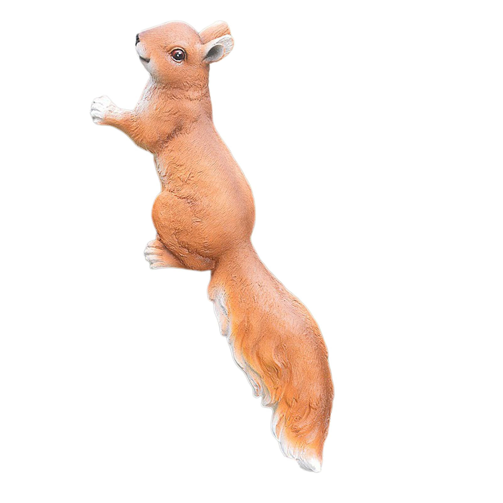 YXCQHZM Squirrel Decor Tree Climbing Squirrel Statues Resin Climbing Tree Squirrel Sculpture for Out The Door Landscape Decorative (A)