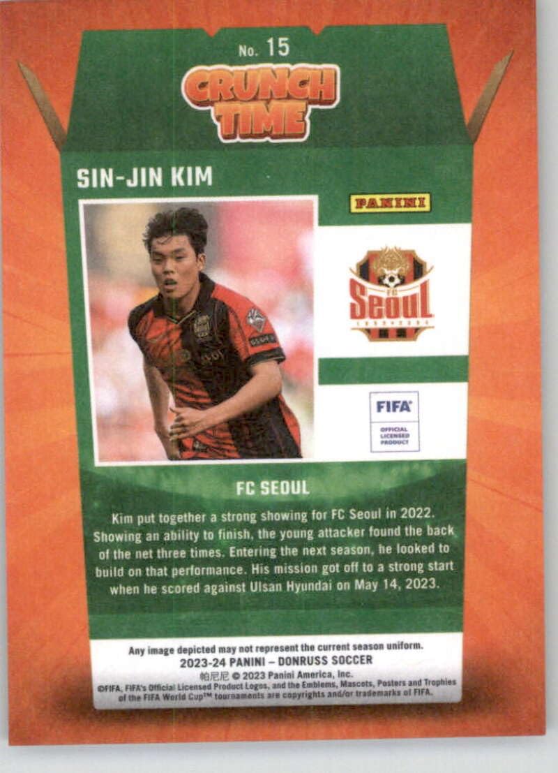 Amazon.com: 2023-24 Donruss Crunch Time #15 Sin-Jin Kim FC Seoul