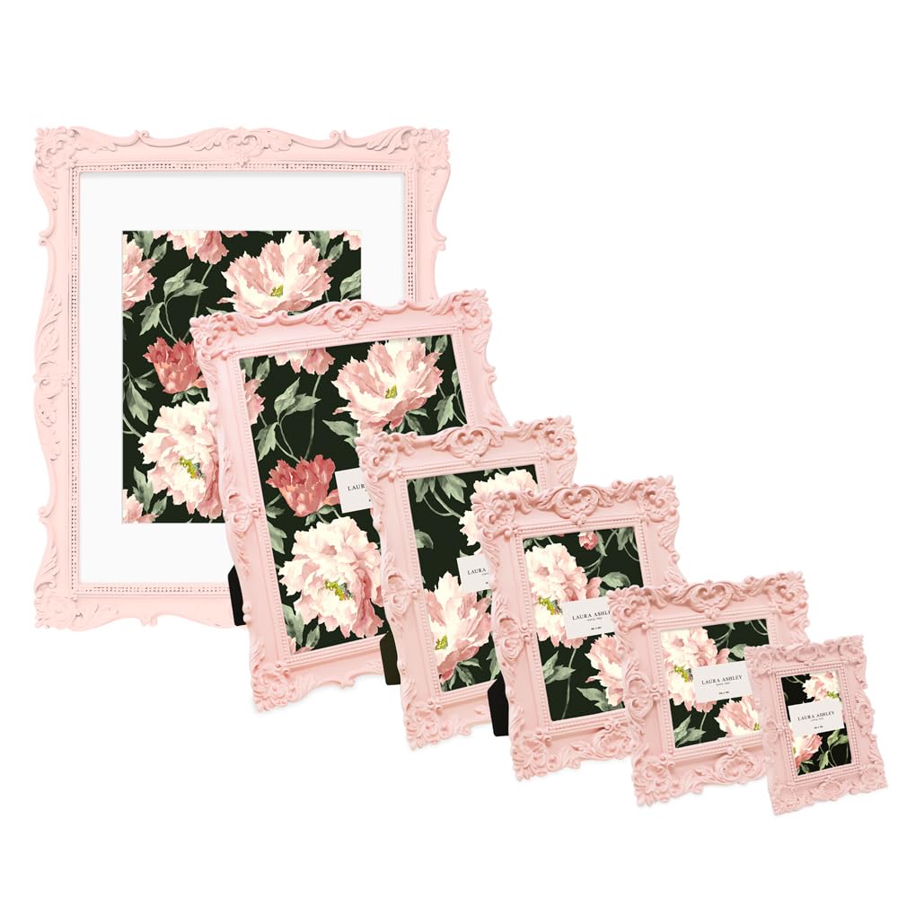 Amazon.com - Laura Ashley 11x14 (Matted 8x10) Pink Ornate Textured