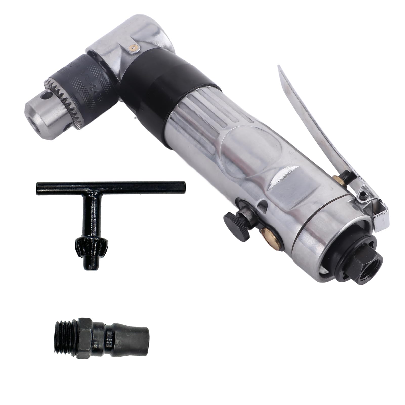 Trapano Pneumatico ad Angolo Retto 90° Reversibile 3/8 Pollici con Accessori per Utensile Pneumatico