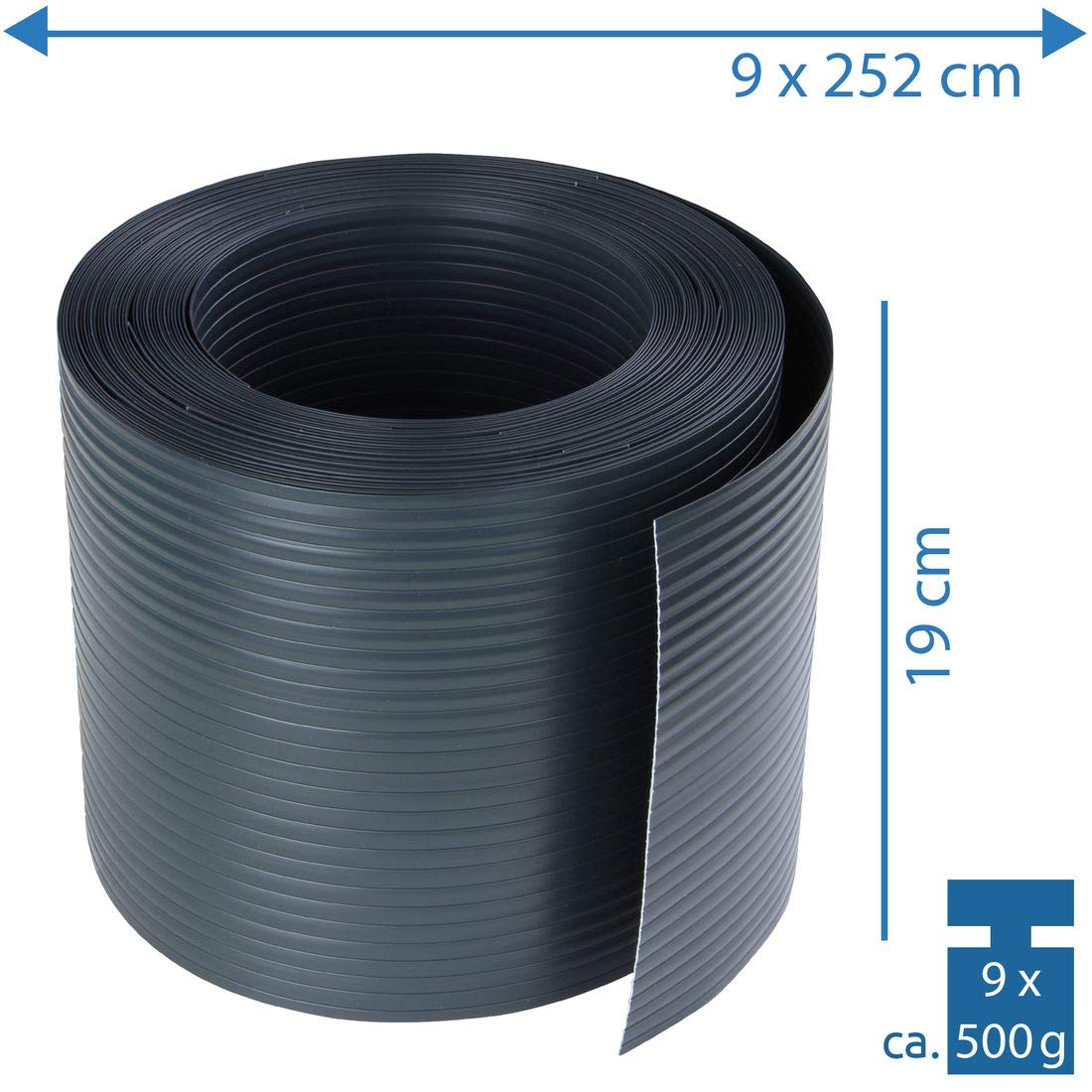 yourGEAR 36 Stück 252x19 cm Hart-PVC Sichtschutzstreifen 1050 g/m² Premium Zaun Sichtschutz für Stabmattenzäune mit Einzel- oder Doppelstabmatten