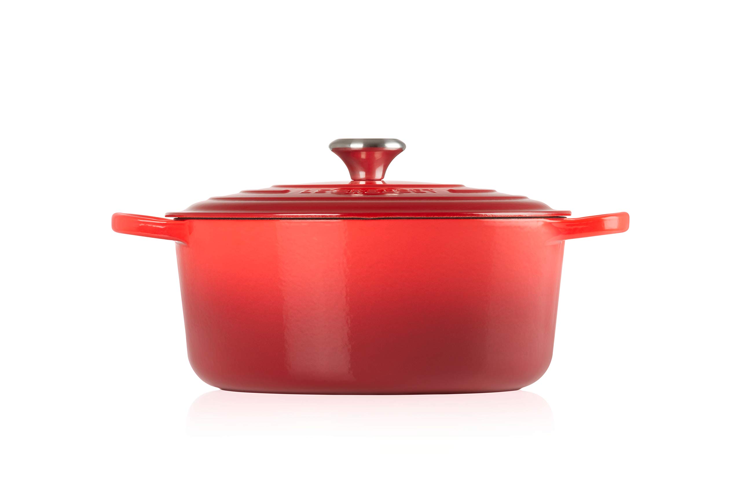 Le Creuset Enameled Cast Iron Signature Round Dutch Oven, 13.25 qt., Cerise