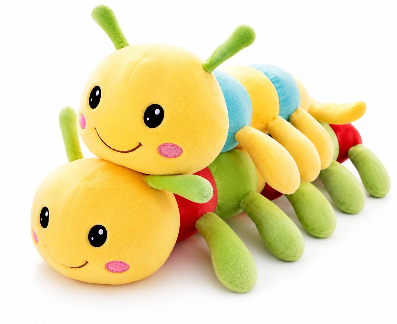 Soft Plush Caterpillar Toy for Kids | Cute Double Face Stuffed Animal | Ultra Soft Hugging Pillow | Long Plush Caterpillar Doll for Babies, Toddlers, Boys & Girls | Birthday Gift-picture-19