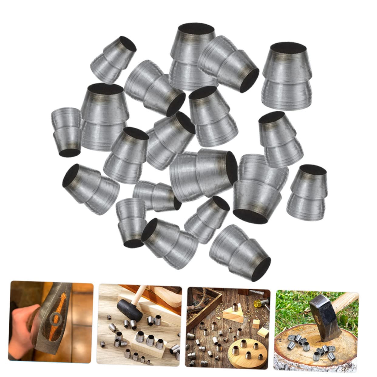 DOITOOL 60pièces Cales Coniques De Sécurité pour Poignées De Jardinage Renforts Portables pour Marteaux Et Outils De Jardinage