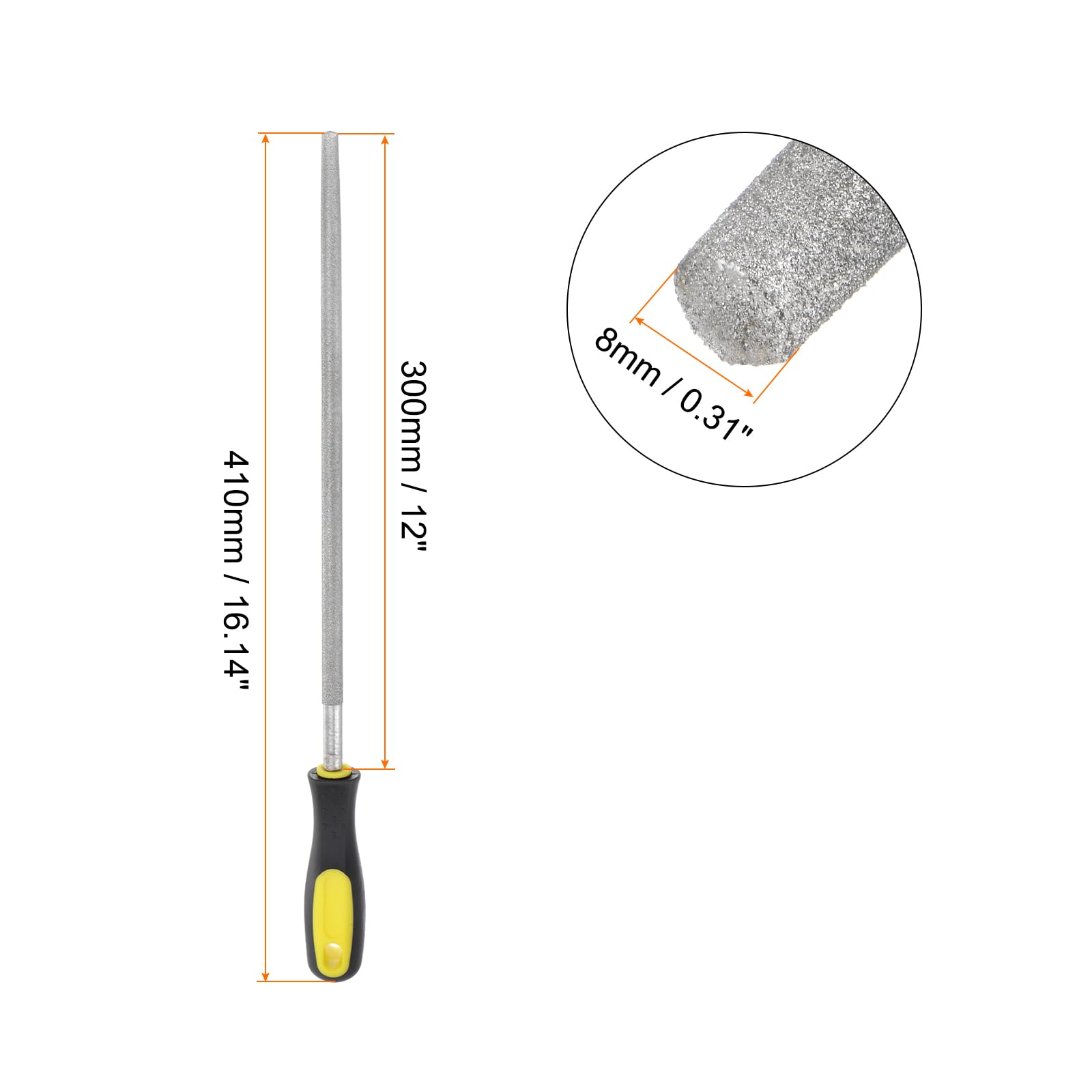HARFINGTON Diamond Files - 12" 80 Grit -2