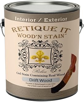 Retique It Wood'n Stain - Liquid Wood Gel Stain Interior/Exterior (128 oz (Gallon), 65 Drift Wood)