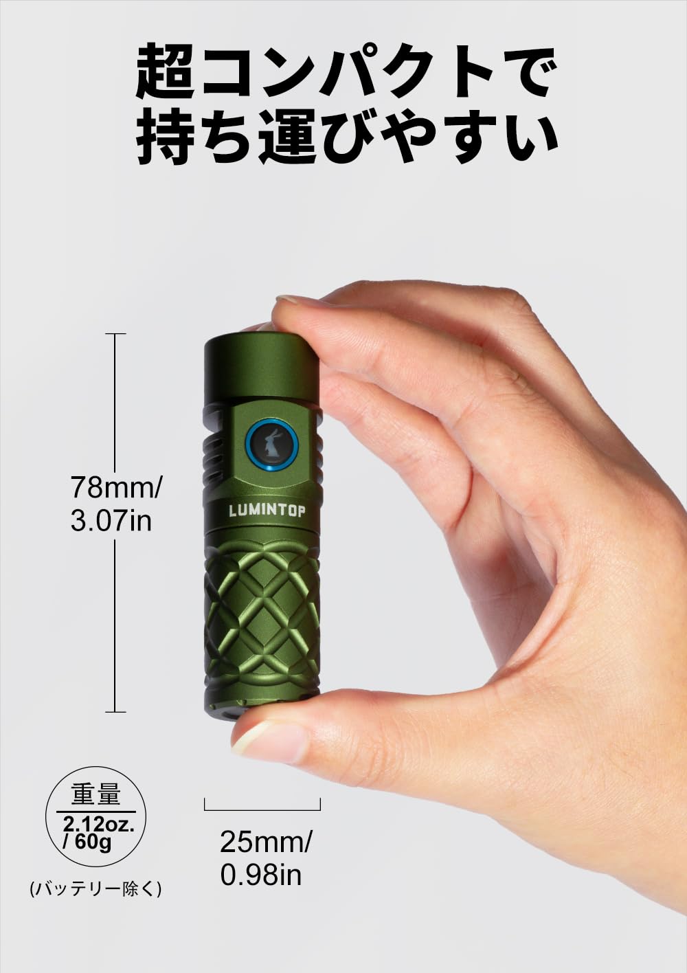 Amazon.co.jp: LUMINTOP LEP懐中電灯 250ルーメン／最大照射700m USB-C