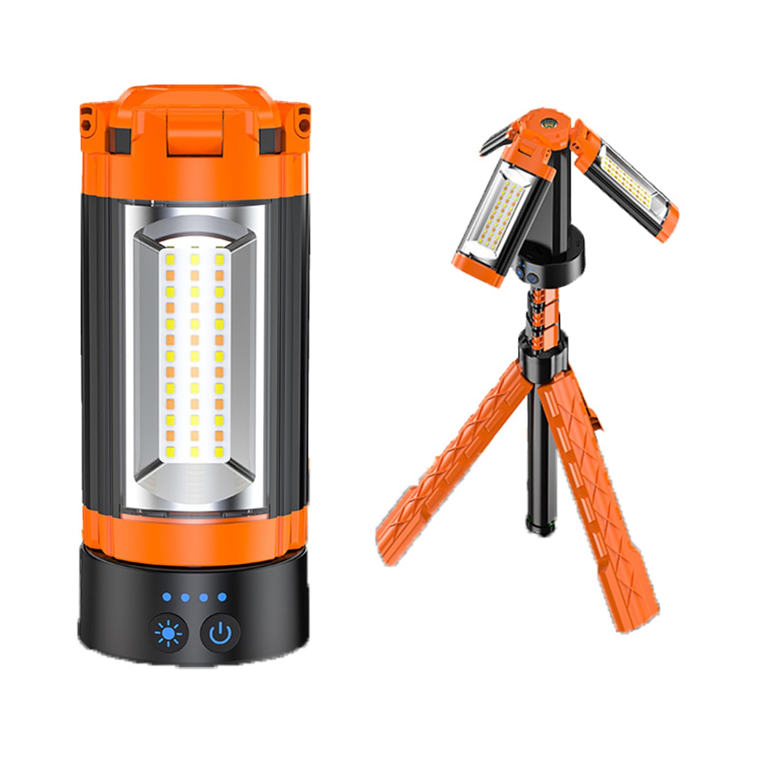 Lámpara para acampar al aire libre con soporte,Luz de trabajo LED,Luz de camping regulable con trípode desmontable,Luz de trabajo portátil de 3 cabezales,acampar para/tienda de campaña/senderismo