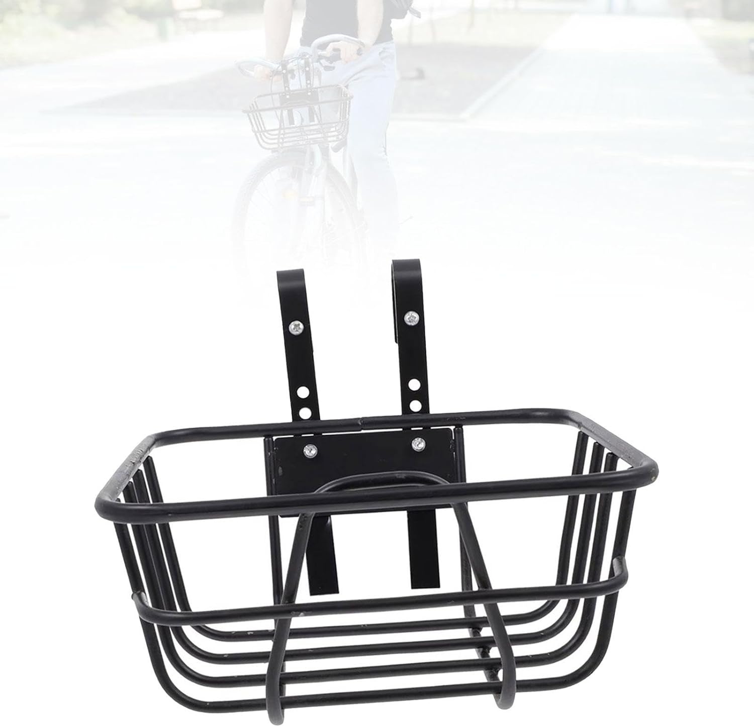 Bicycle Basket, Front Bike Basket, Detachable Carrying Panniers Iron for Cycling Bike Cargo Rack, Bike Handlebar Basket