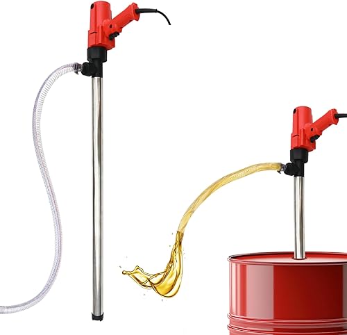 Bomba eléctrica de barril de transferencia de líquidos de 2480 W, 110 V 13000 RPM, para bomba de tambor de 55 galones con tubo de acero inoxidable