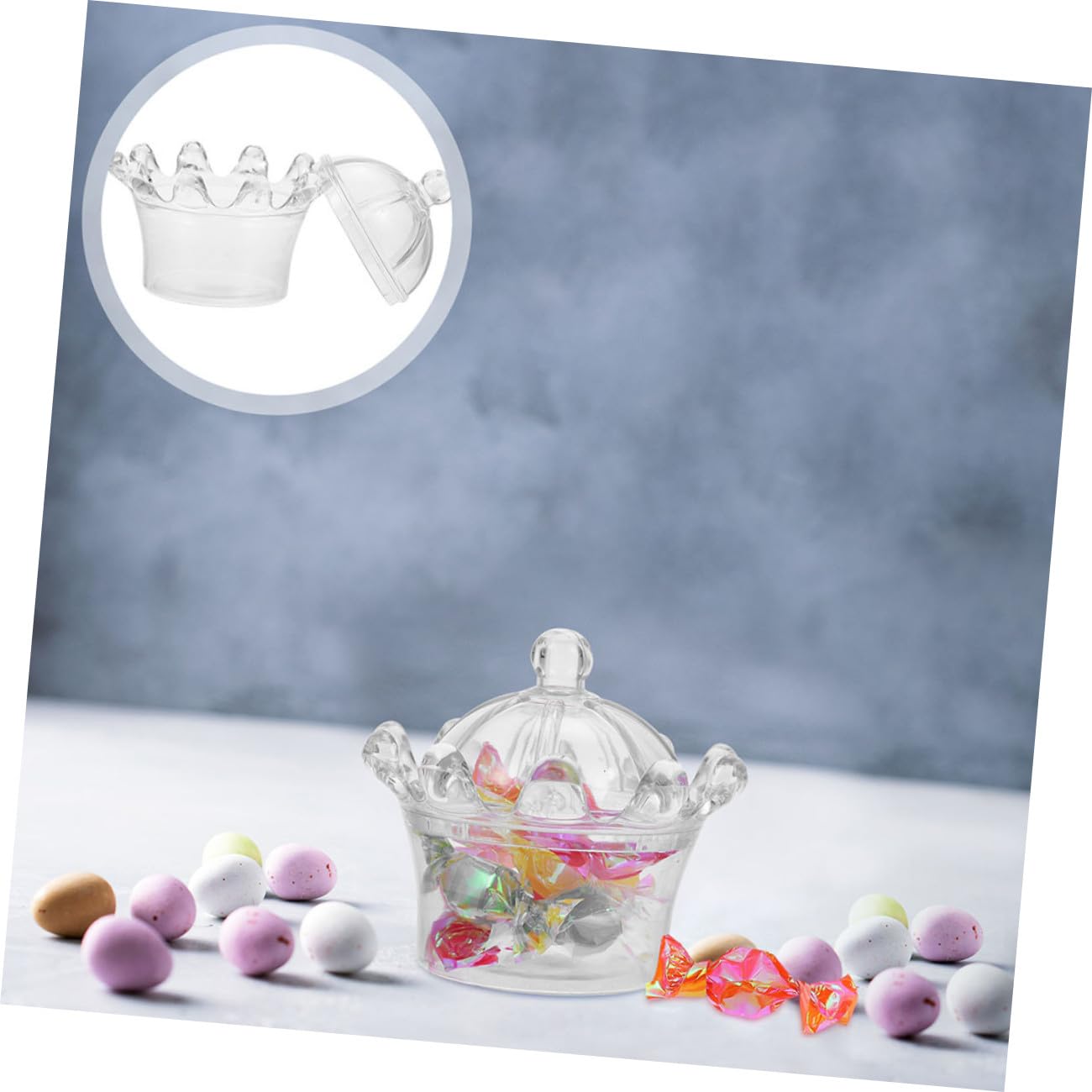 Cabilock 12piezas Caja De Dulces Transparente De Contenedor De Sweets Multiusos Para Decoración De Fiesta y Almacenamiento De Snacks Para Cumpleaños y Bodas