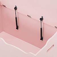 Vista 6 de Yaxa Basics Caja de juguetes para niños, baúl organizador de madera, rosa, 30 x 18 x 19 pulgadas